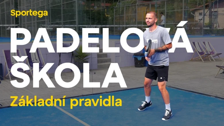 Man playing padel with racket
