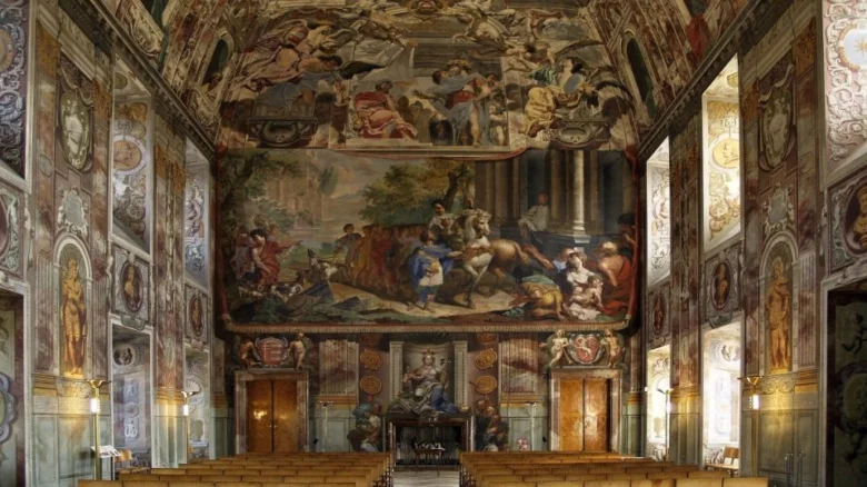 Interior of a historic palace chapel