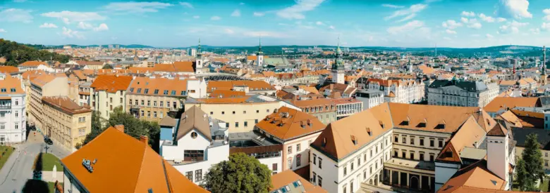 Brno cityscape with red roofs