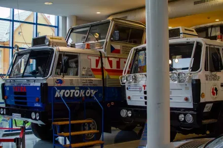Vintage trucks display