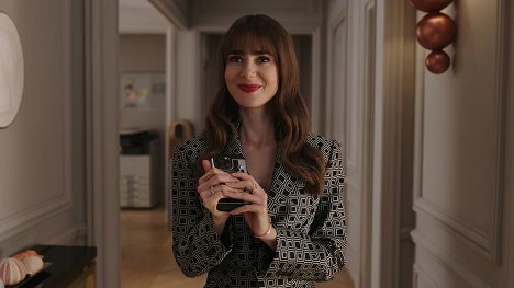 Lily collins holding phone