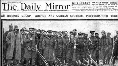 British and german soldiers together