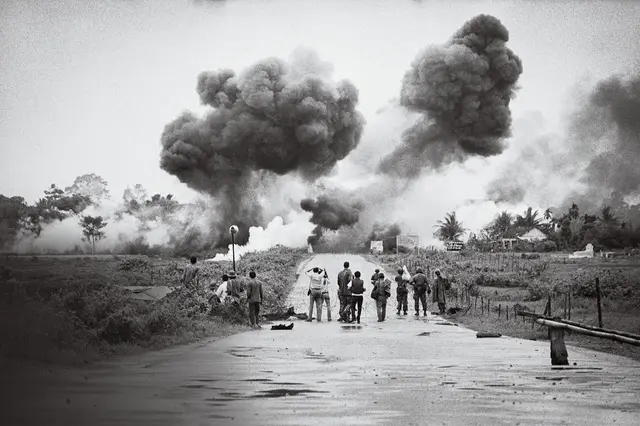 Vietnam war smoke plumes