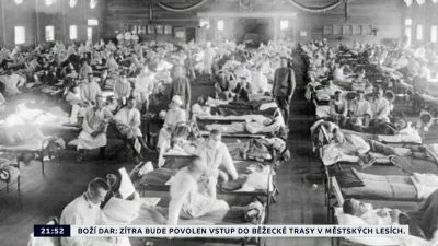 Historická fotografie z první světové války s vojáky v nemocnici.