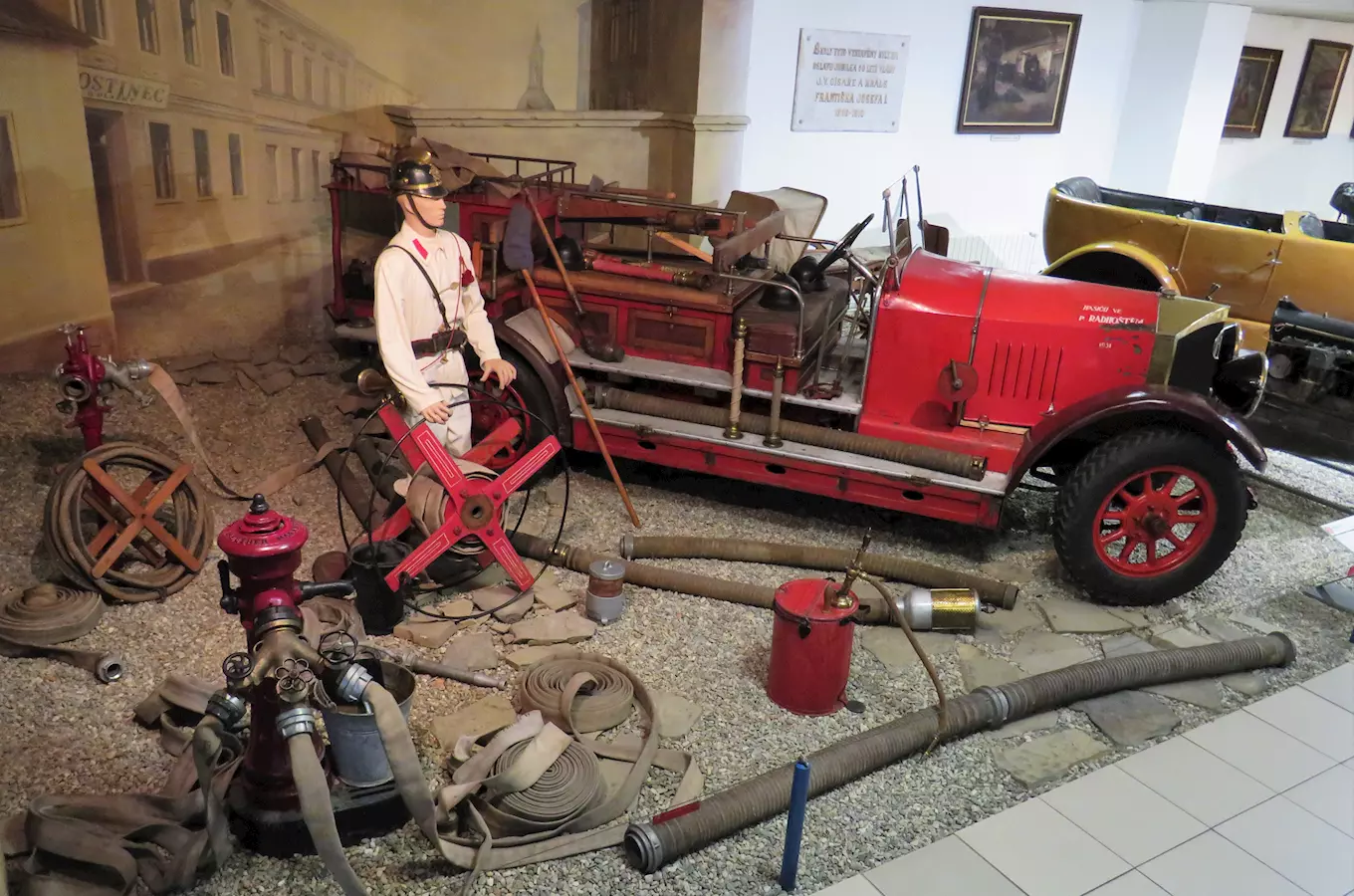 Vintage fire truck exhibit