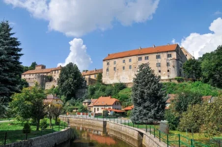Jihlava castle and town view