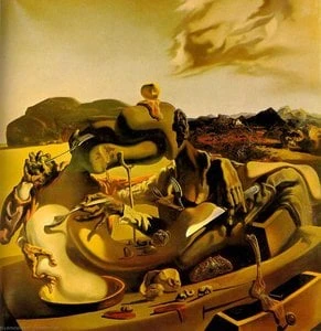 Salvador Dalí malba s tavenými hodinami v surrealismu
