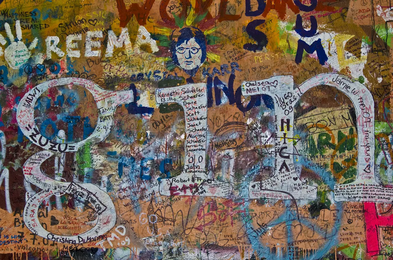 Lennon wall in prague